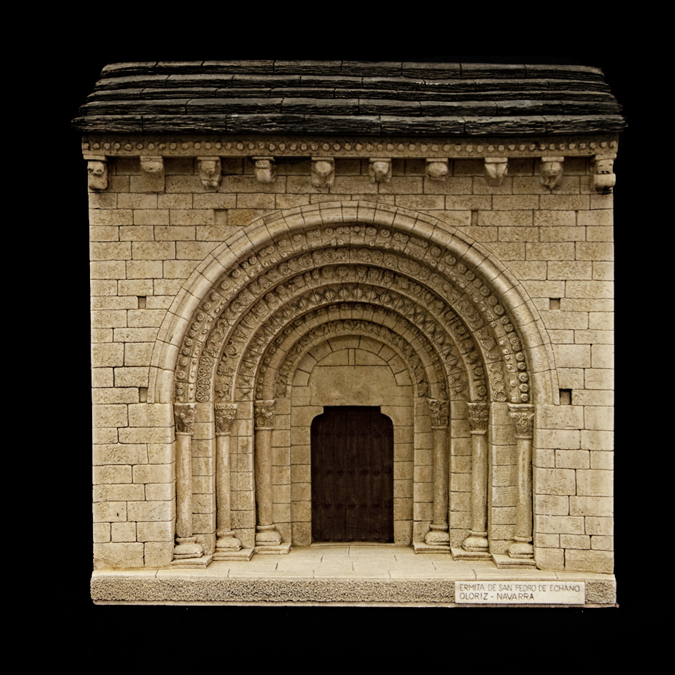 Portada de la Ermita de San Pedro en Echano (Navarra) (Grande)